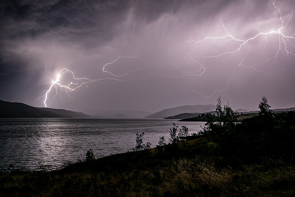 Lightning Over Blowering Dam