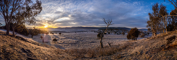 Dam Track Frosty Morning -PANO-1