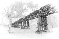 Old Rail Bridge Gundagai Vintage (3) IR